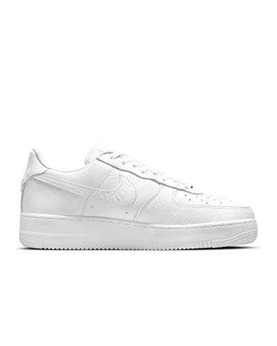 Image of Nike Men's Air Force 1 '07 Craft Crocodile-Swoosh White /White (CU4865 100) -