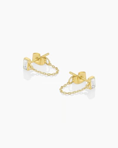 Gorjana Women's Desi Chain Huggies2