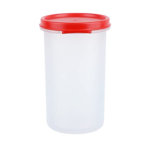 Image of Cutting EDGE 585ML Smart Slim Storage Airtight Container-Red,Set of 6 | Plastic material, pantry organization, pulses storage, grains storage, shelf arrangement, compact design, kitchen Storage