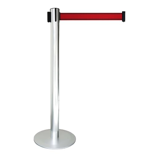 Colonnine marquage effet chrome design à sangle enrouleur - 2