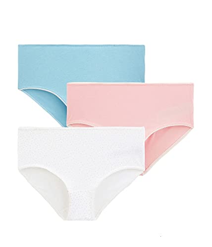 Petit Bateau Girls' Silver Spotty Organic Cotton and Elastane Hipsters - 3-Pack STYLE 59516-17 SIZES 2-18