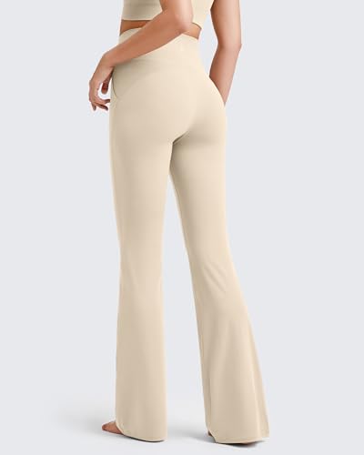 Image of G4Free BareFeel Yoga Pants Women High Waisted Flared Leggings with Pockets Soft Casual Flare Pants 29 inch /31 inch /33 inch