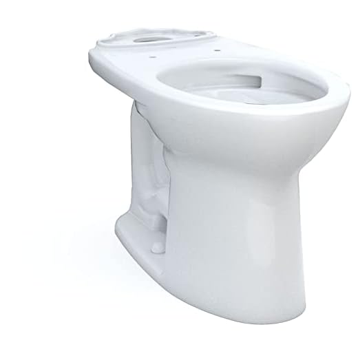 TOTO Drake Elongated Universal Height TORNADO FLUSH Toilet Bowl with 10 Inch Rough-In and CEFIONTECT, Cotton White - C776CEFG.10#01