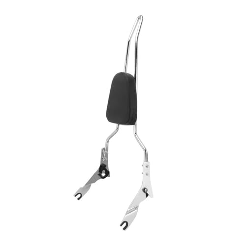 Coussin de dossier passager arrière amovible moto noir argenté pour Road King 2009-2023
