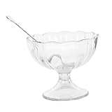 Hemobllo 1 Satz Kreativer Eisbecher Süße Eisbecher Servierschalen Für Partys -dessert-schalen Salat Servierschüssel Dekorative Obstschale Eisgerichte Transparent Plastik Wiederverwendbar