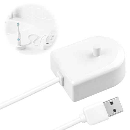 USB Electric Toothbrush Charger Replacement Compatible with Philips Sonicare 4100 HX6100 Inductive Charging Base Fits for Philips Sonicare HX3000 / HX6000 / HX8000 / HX9000 / R Series Waterproof Cable