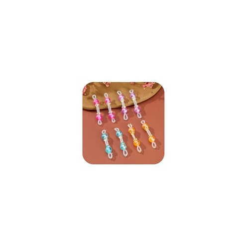 4 Paar handgefertigte Fake nippelpiercing Brustwarzenpiercing Schmuck,verstellbare Nippel Schlingen mit Silikon Perlen und Barbells Faux Nippel Piercings bequem jeden tragen niedlich Körperschmuck