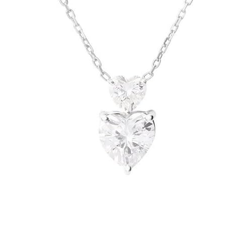 Collana cuore donna Oro Bianco 9Kt Stroili Claire 1429361 con zircone bianco