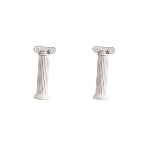 2 set Greek Column Flower Vase Statue Office Flower Pot Roman Pillar Plant Stand