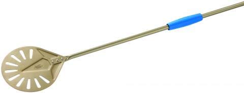 Palettino pizza forato diametro 23cm manico 150cm Alluminio Gold IV-23F