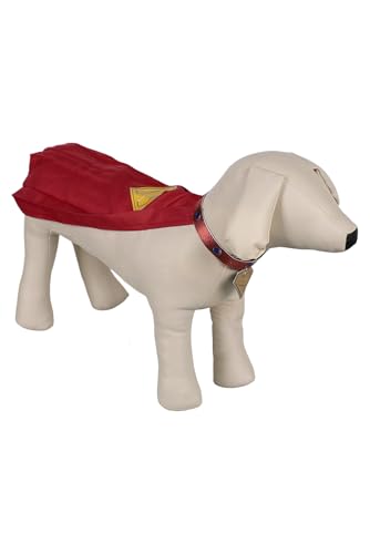 Yulefly Hundekostüm Superdog roter Umhang Kleidung Haustier Outfits Cosplay Halloween Karneval M