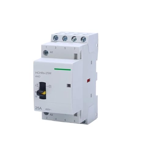 Contacteur modulaire 4P 16A 4NC 230V HCH8s-25M avec commande manuelle pour rail Din