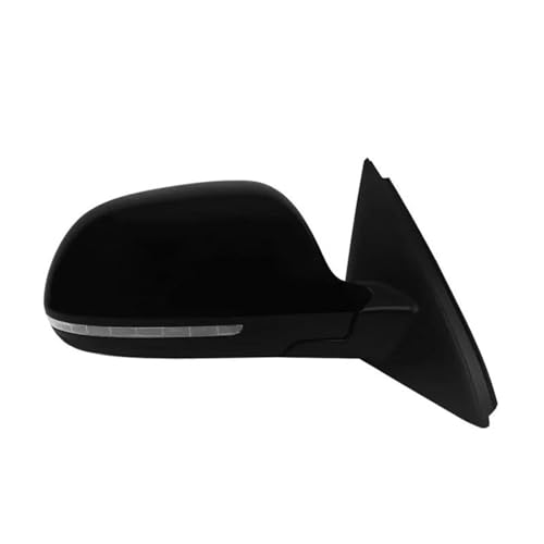 バックミラーアセンブリ カーアクセサリー サイドバックミラーアセンブリ に適合する Q3 2013-2018 オート電動折りたたみ式ヒーター ランプメモリ付き 車のバックミラーアセンブリ(黒,10 Wire R)