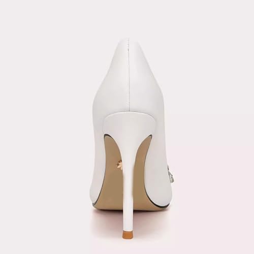 Talons hauts pour femmes design bicolore chic et confortable avec strass - 5