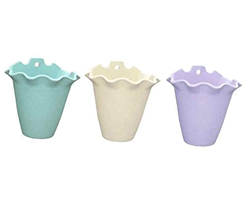 LOMESH 3 PCS Wall Hanging Planters with Drainage, Flower Pot Plastic with Hook Fence Planters Hanging for Outdoor Plants (B0B2K2BQ8L) Amazon Price History, Amazon Price Tracker