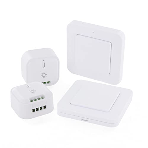 DiO Connected Home Lot de 2 Module d'éclairage on/Off avec 2 Interrupteurs sans Fil