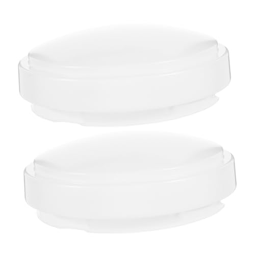 GETAJGHSD Paralume Di Ricambio Per Lampada a Soffitto, Copri Lampadina Per Ventilatore Da Soffitto, Paralume in Plastica Rotondo Blocco a Torsione, 2 Pezzi Per Cucina, Balcone e Bagno