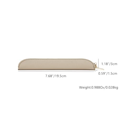 Image of Slim Pencil Case Skinny Pen Case Pen Pouch (FL Pearl White Tea)