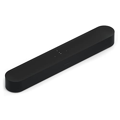 Sonos Beam - Barre de Son TV - Compacte et Intelligente - Assistant Google et Amazon Alexa Intégrés - Air Play 2 - Home Cinéma - Multiroom WiFi - Musique en Streaming dans toutes les pièces - Noir