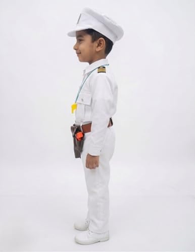 Image of BookMyCostume Kids 6-Pcs Forces & Community Helper Costume Collection - Army, Military, Navy, Police & Soldier Outfits - Fancy Dress for Patriotic Events, School Annual Day, Role-Play & Competitions