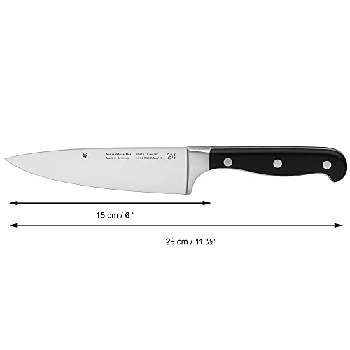 Foto von WMF Spitzenklasse Plus Kochmesser 30 cm, Made in Germany, Messer geschmiedet, Küchenmesser. Performance Cut, Spezialklingenstahl, Klinge 15 cm