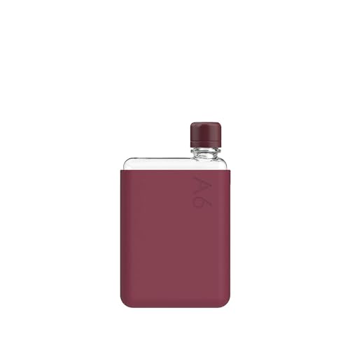 memobottle A6 (Wild Plum) Bundle - 12oz (375ml) - Bottle, silicone sleeve & lid - Compact Water Bottle For Bags & Small Pockets - BPA Free Tritan - Modern, Minimalist - For Gym & Work