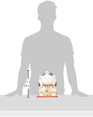 薬師窯(yakushigama) 錦彩七福神招き猫(8.5号) 【7576】 運気アップ