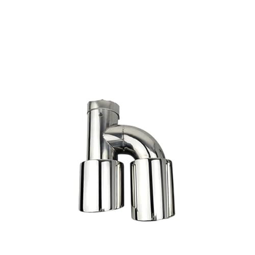Embout echappement double sortie en acier inoxydable buse de decoration universelle