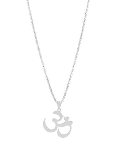 Image of Yellow Chimes Chain Pendant for Men Fashion Black Silver Pendants For Men |Shaped Pendant Necklace | Stainless Steel Chain for Men | Accessories for Men | Birthday Gift for Men & Boys
