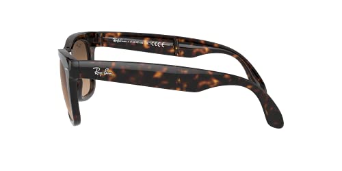 Ray-Ban RB4105 Folding Wayfarer Square Sunglasses, Light Havana/Clear Gradient Brown, 50 mm - Thumbnail 2