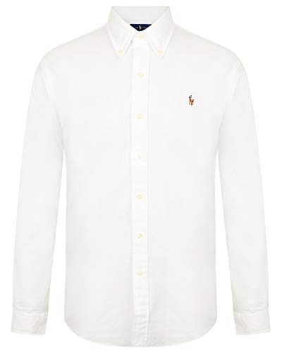 Ralph Lauren Herren Polohemd Slim Fit Stretch Oxford-Hemd Langarm...