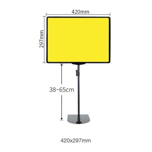 Soporte ajustable para letreros negro ideal para organizar las tarifas en tiendas de moda 4