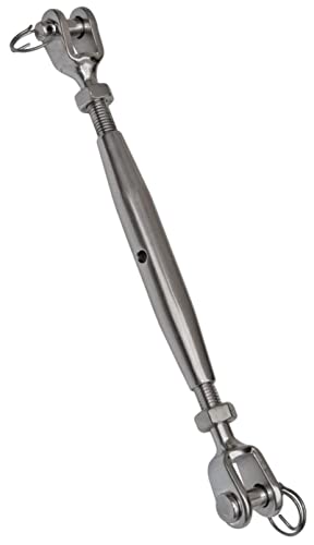 Smart Choice Marine Closed Body Turnbuckle Rigging Screw 316 Marine Stainless Steel Choose Size and Quantity (M12 12mm (1/2