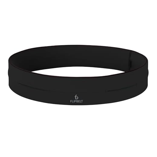 FlipBelt Running Belt, Black, Medium