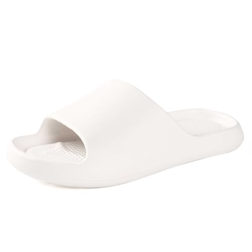 Image of Arch Support Shower Shoes for Women and Men Quick Drying with Drain Holes Slide Sandals Soft Cushioned Anti-Slip Pool Slides Comfort Bathroom Shower Slides