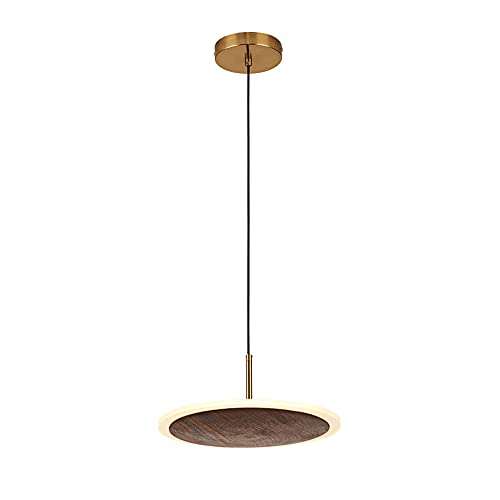 Lampe suspendue LED en noyer pour illuminer votre table à manger et salon