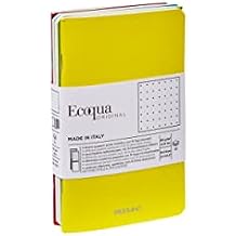 Fabriano EcoQua Pocket-Sized Notebook Pack, 4 Notebook Pack, Dot, 3" x 5", 38/Shts., 85 GSM, Staple Bound, Spring Colors
