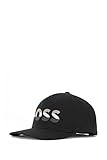 gestreiftes Logo vorn BOSS Herren Basecap Mütze Kopfbedeckung Kappe Baumwoll-Twill Seville 1 In, Farbe:Schwarz, Artikel:-001 schwarz