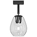 vidaXL Ceiling Spotlight Black 13 x 13 x 26 cm Glass and Metal, Chill Living Room Spotlight, Modern Ceiling Light, Adjustable Task Glow, Perfect for Home Decor!