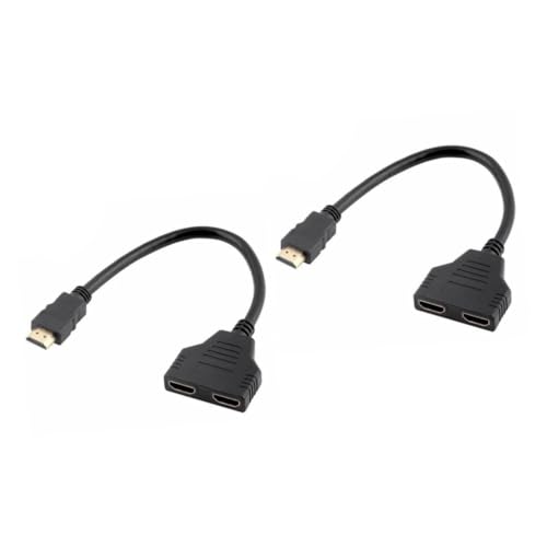 Divisor de video macho doble hembra SHINEOFI dual adaptador para duplicar pantallas en TV y proyector