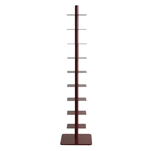 9-poziomowa obrotowa metalowa wieża regałowa na książki, wytrzymała, pionowa, do salonu, biura, gabinetu, wejścia, stylowy biały design, oszczędność miejsca, rozwiązanie do przechowywania