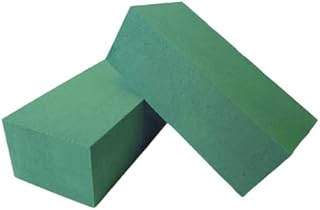 Silk Flower Warehouse 2 x Fresh Flower Wet Floral Foam Brick Sponge Block for Weddings & Florist Floral Arrangements DIY Craft Supplies, Perfect for Fresh Flowers to Create Wedding Centre Pieces