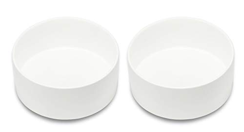 Supremery 2 x voederbak voor katten en honden, keramische voerbak voor katten en honden, keramische voerbakset, voederbar, reserveschalen voor bamboe houder