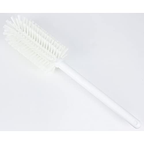 Image of SPARTA Large Water Bottle Brush Ideal for Wide-Mouth Jars, Bottles and Tumblers, Dishwashing Tool with Handle for Home and Commercial Kitchens, Plastic, 16 Inches, White