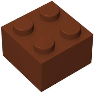 Classic Building Bricks 2 x 2 100 Piece, Creative Play Set - 100% Compatible with and All Major Brick Brands 3003ColourBrown