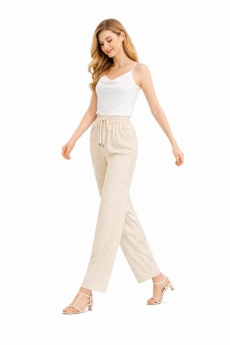 Pantalon d'été à enfiler fluide pour silhouette élancée et confort