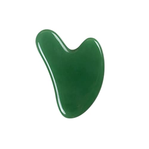 YYeglkas Tablero Guasha de piedra de cristal, herramienta de masaje Gua Sha, gua sha cristal,piedras de masaje para el cuidado de la piel del cuerpo/spa/promover la circulación sanguínea (verde) Cover