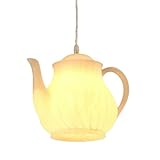 Modern Unique Teapot Pendant Light, Minimalist Cream White Frosted Glass Hanging Lamp, Adjustable Ceiling Fixture for Kitchen Island, Dining Room, Coffee Shop, Kids Room.