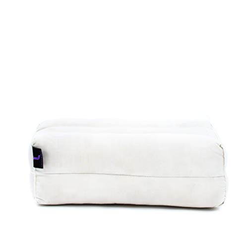 Leewadee Yoga Block Pilates Brick Eco-Friendly Organic and Natural, 14x7x5 inches, Kapok, Ecru