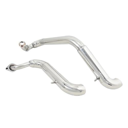 Tubo Escape Motocicleta Para Virago 125 Virago 250 Virago125 Virago250 XV125 XV250 XV 125 250 Tubo Escape Completo Motocicleta Extraíble(Plata)